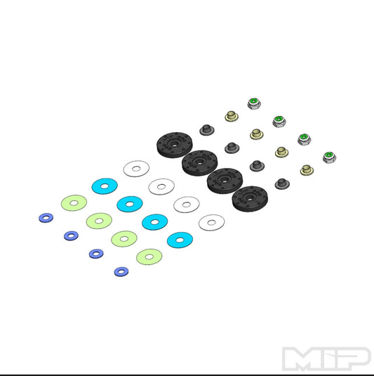 MIP Bypass1™ Hi-Flow™ Pistons, 8-Hole x 1.2mm, 1/8th Scale