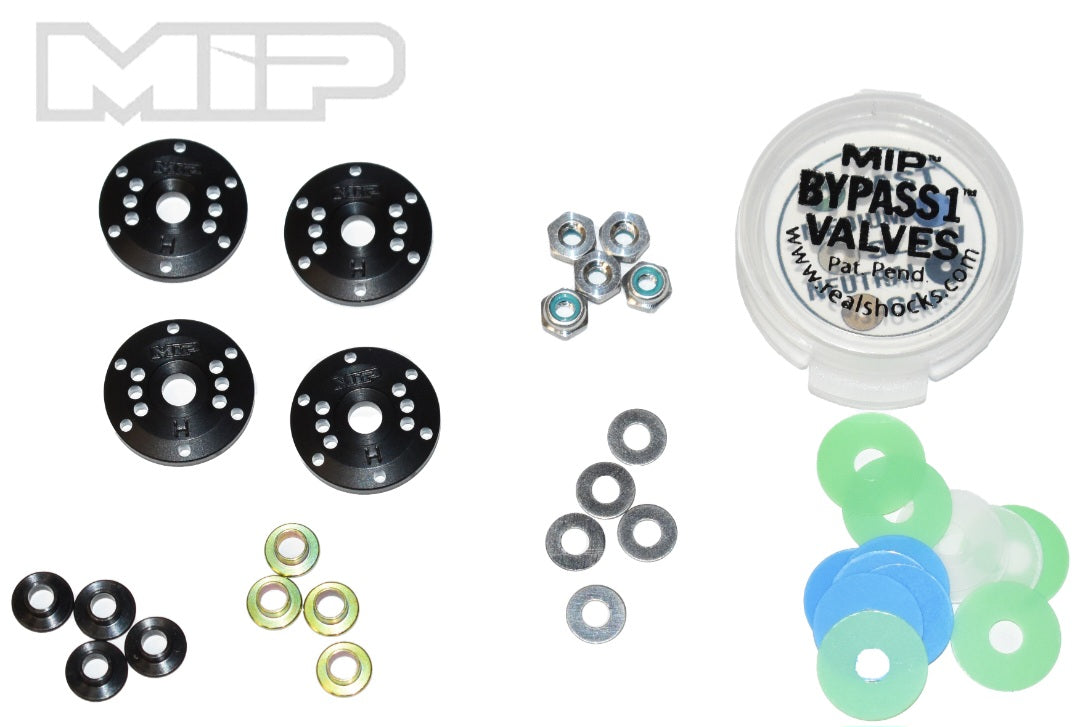 MIP Bypass1™ Tapered Hi-Flow Piston Kit, 6-Hole x 1.3mm, 1/8th Scale