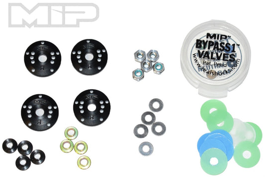 MIP Bypass1™ Tapered Hi-Flow Piston Kit, 5-Hole x 1.3mm, 1/8th Scale