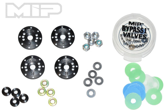 MIP Bypass1™ Tapered Hi-Flow Piston Kit, 8-Hole x 1.2mm, 1/8th Scale