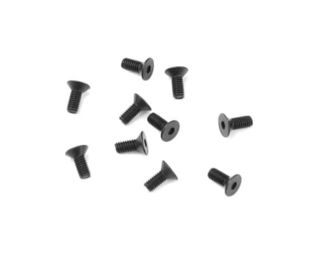 TKR1301 – M2.5x6mm Flat Head Screws (black, 10pcs)