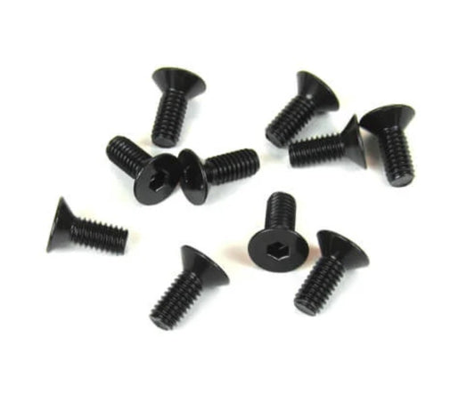 TKR1343 – M4x10mm Flat Head Screws (black, 10pcs)