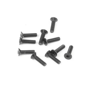 TKR1324 – M3x12mm Flat Head Screws (black, 10pcs)