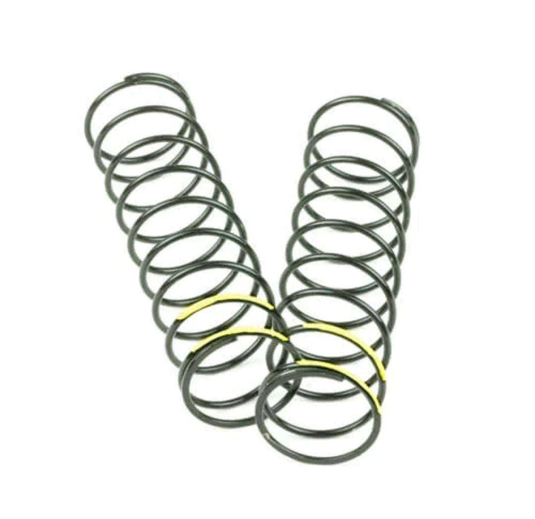 TKR6032B – Shock Spring Set (rear, 1.5 x 10.0T, 3.59lb/in, 83mm, yellow)